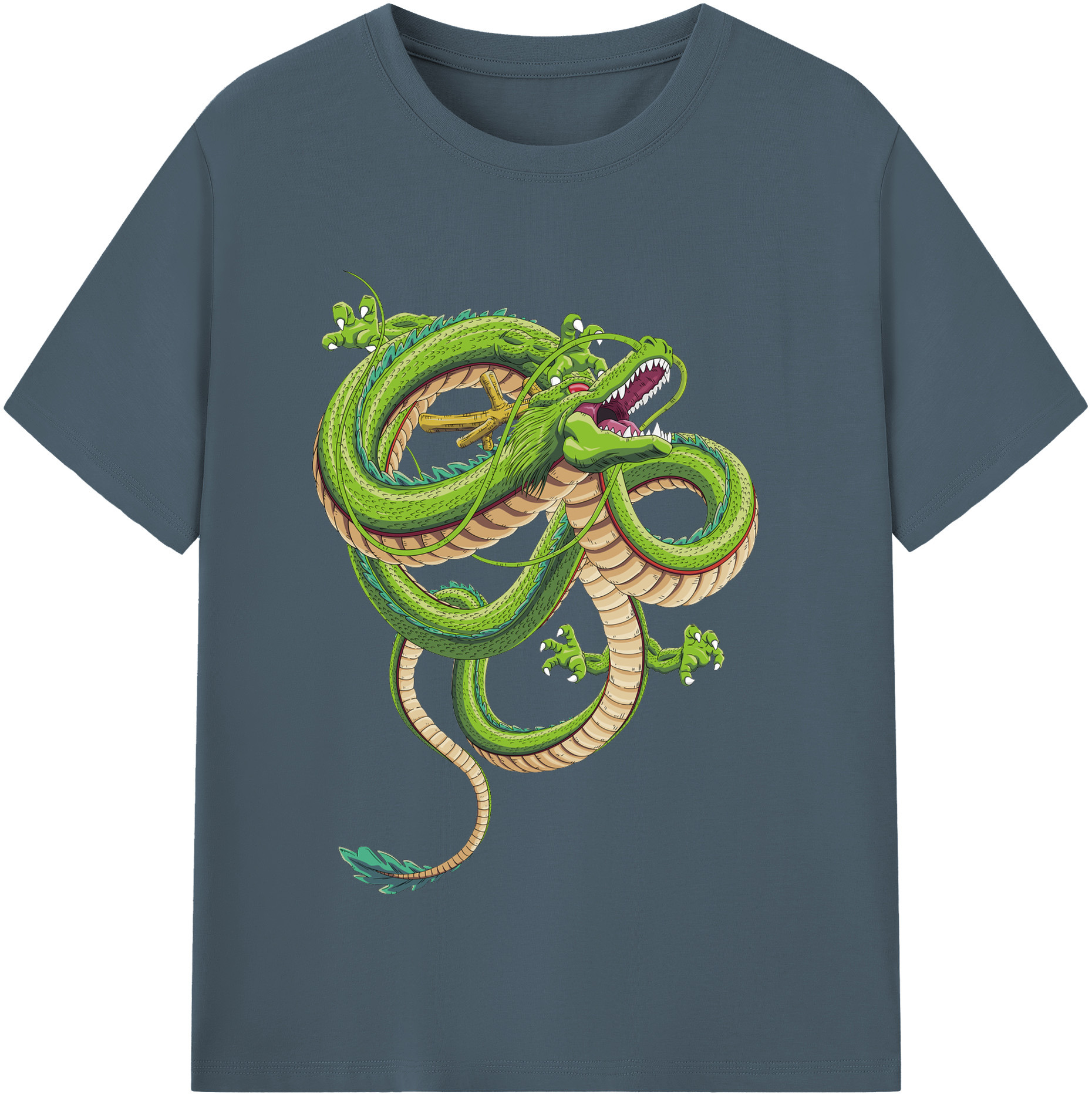 （画像用） ドラゴンボール 神龍 シェンロン DRAGON BALL Shenron 綿100％半袖Tシャツ（フロントプリント）